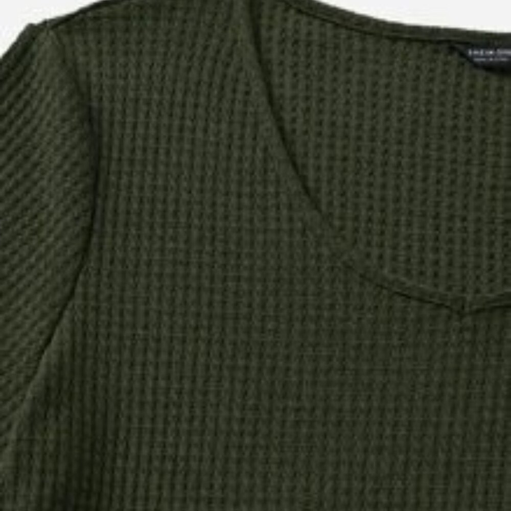 NWT SHEIN Unity Plus Rib-knit Peplum Top (Olive green) 1X - Picture 4 of 4